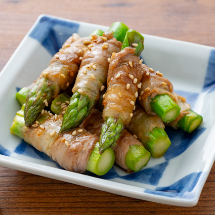 甘辛しょうゆ味の香ばしさに箸が進む『アスパラの豚肉巻き』